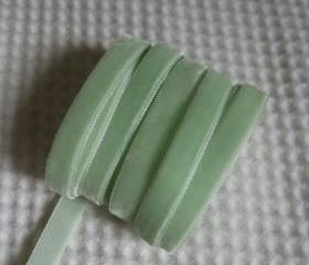 3 Yards Soft Green Ribbon 3/8 inch - 36