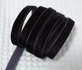 3 Yards Charcoal Grey Ribbon 3/8 inch - 31